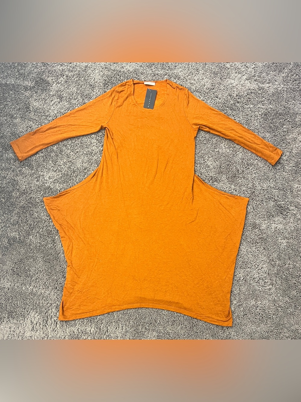 Bryn Walker Chelsea Dress Women’s Large Tumeric Cowl Neck Elastic Pullover NWT